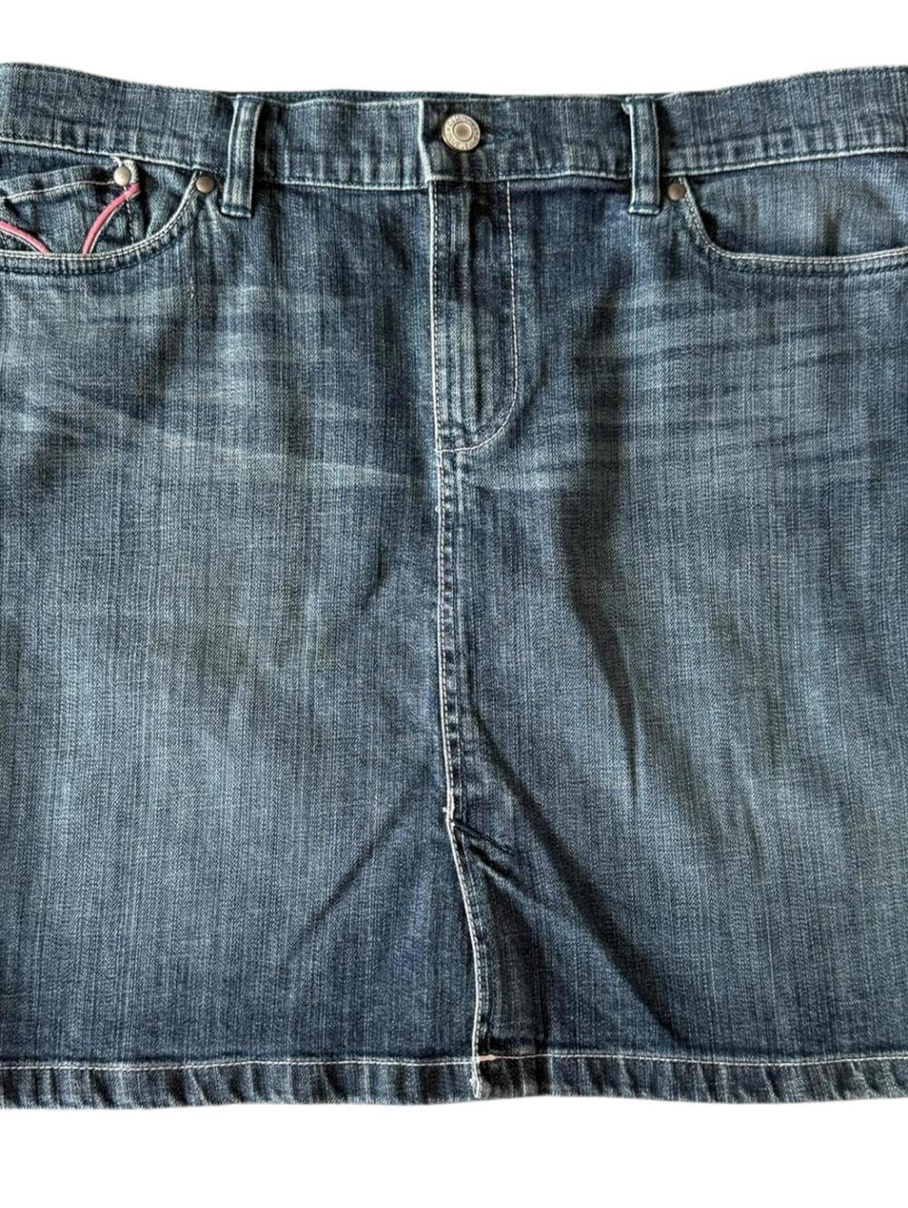 Old Navy Ultra Low Waist Blue Denim Mini Skirt Size 12
